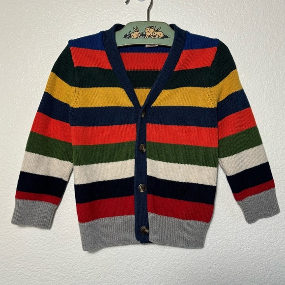 GAP Other - Gap Toddler Colorful Knit Striped Sweater w Elbow Patches Size 3T